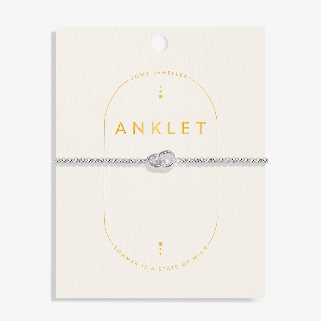 Joma Jewellery Anklet Linked Circles Silver Plated Anklet