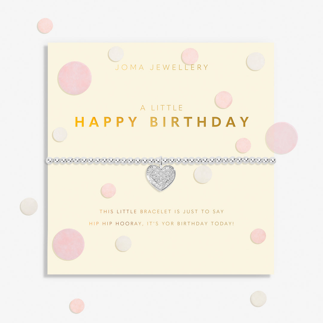 Joma Jewellery Confetti A Little Happy Birthday Silver Plated Bracelet
