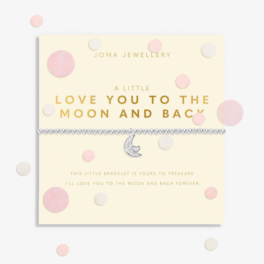 Joma Jewellery Confetti A Little Love You To The Moon And Back Silver Plated Bracelet