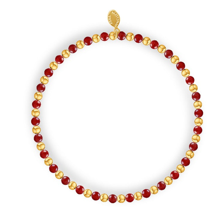 Joma Jewellery Design Bar Garnet Gold Plated Bracelet