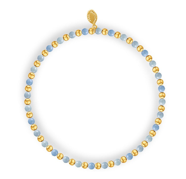Joma Jewellery Design Bar Aqua Gold Plated Bracelet