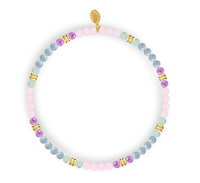 Joma Jewellery Design Bar Pastel Multicolour Gold Bracelet