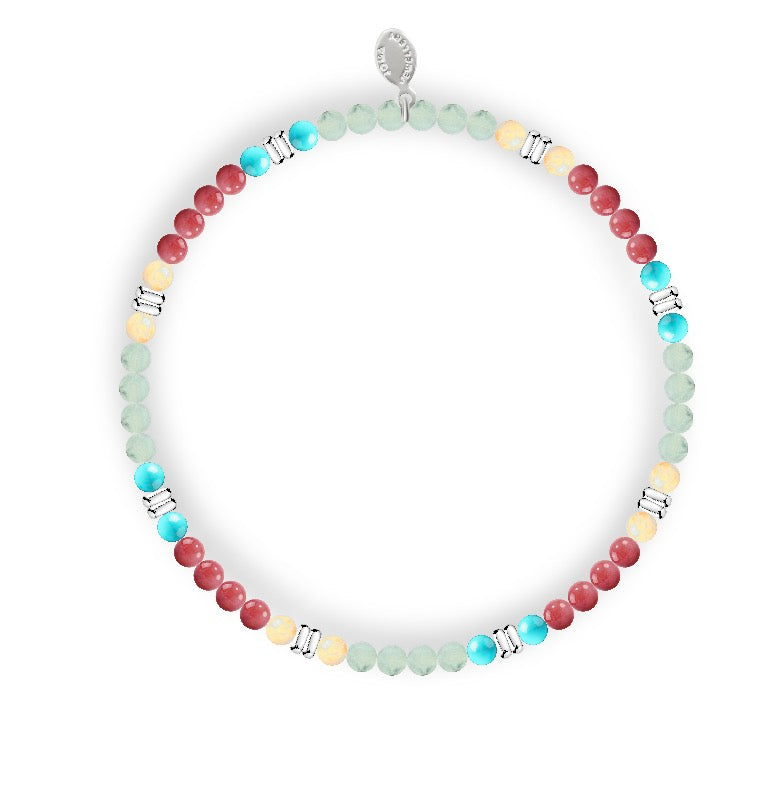 Joma Jewellery Design Bar Rainbow Silver Plated Bracelet