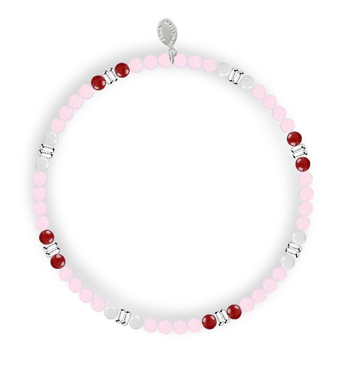 Joma Jewellery Design Bar Berry Blush Silver Plated Bracelet