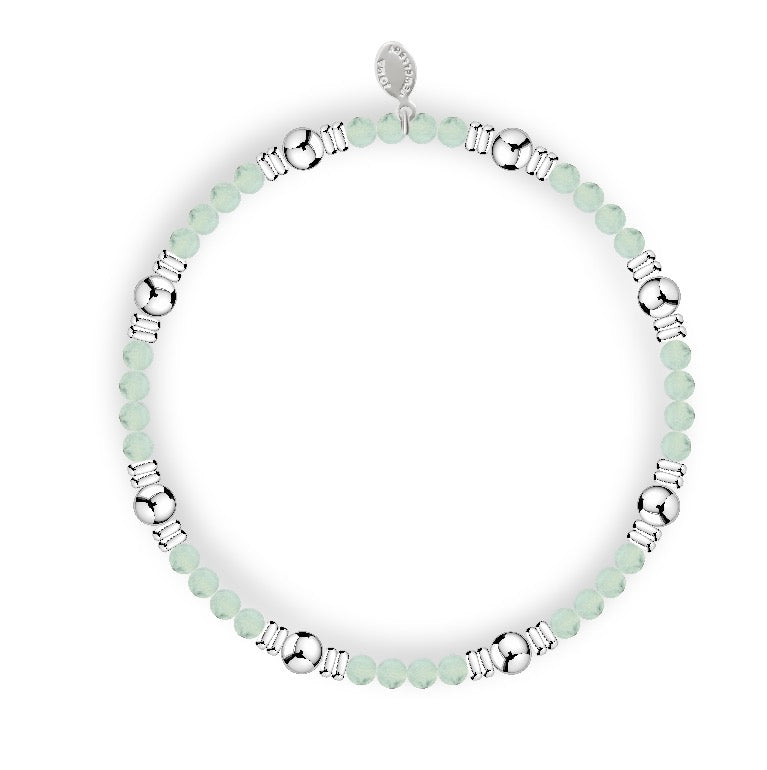 Joma Jewellery Design Bar Amazonite Silver Plated Bracelet
