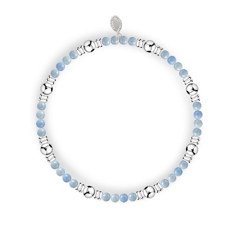 Joma Jewellery Design Bar Aqua Large Silver Bracelet