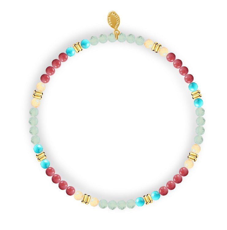 Joma Jewellery Design Bar Rainbow Gold Plated Bracelet