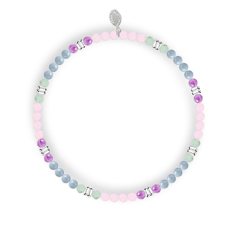 Joma Jewellery Design Bar Pastel Multicolour Silver Plated Bracelet