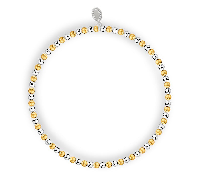 Joma Jewellery Design Bar Silver and Gold Plated Bracelet