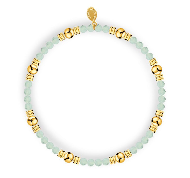 Joma Jewellery Design Bar Amazonite Gold plated Bracelet