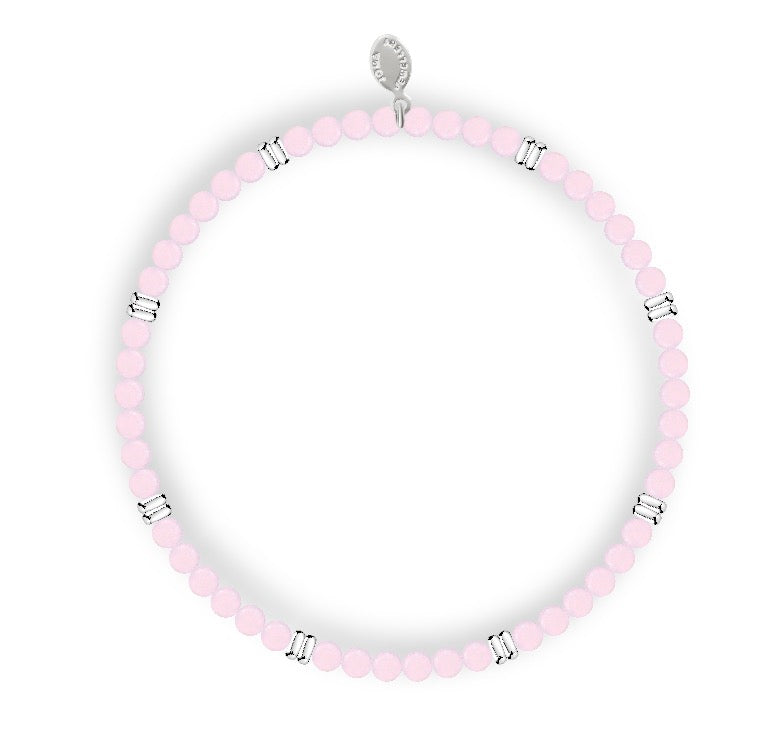 Joma Jewellery Design Bar Rose Spacers Silver Bracelet
