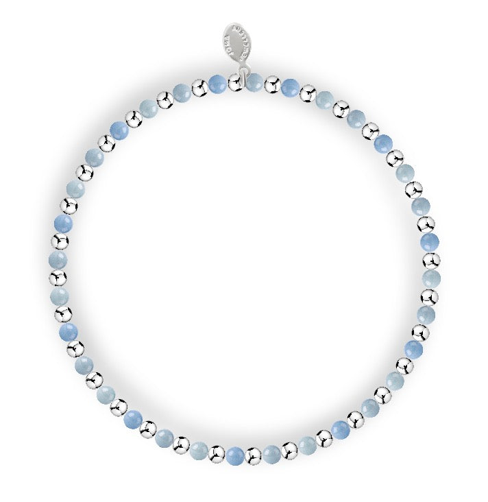 Joma Jewellery Design Bar Aqua Silver Plated Bracelet