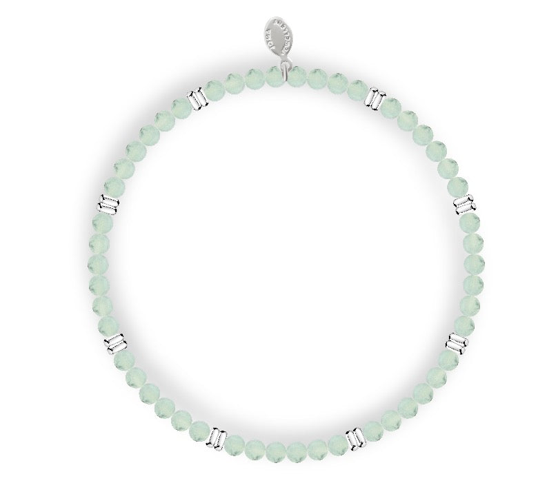 Joma Jewellery Design Bar Amazonite Spacers Silver Played Bracelet