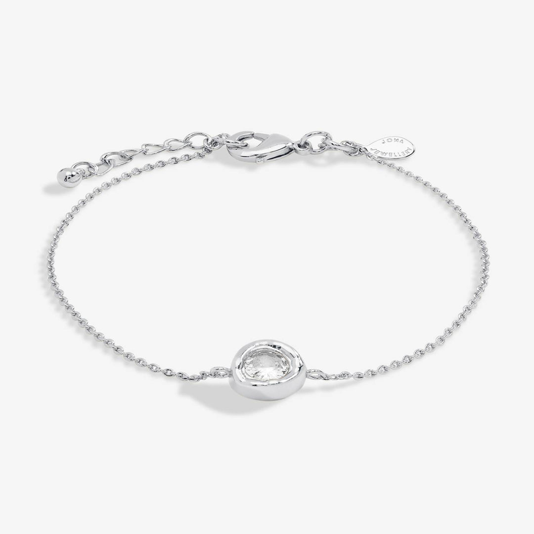 Joma Jewellery Classic Collection Solitaire CZ Silver Plated Bracelet