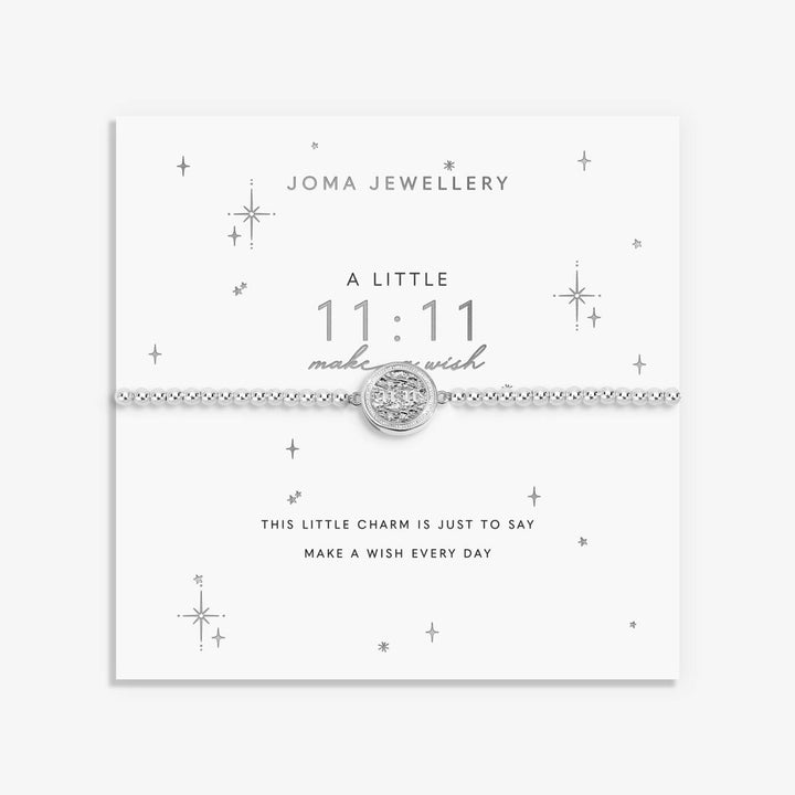 Joma Jewellery A Little 11:11 Make A Wish Silver Plated Bracelet