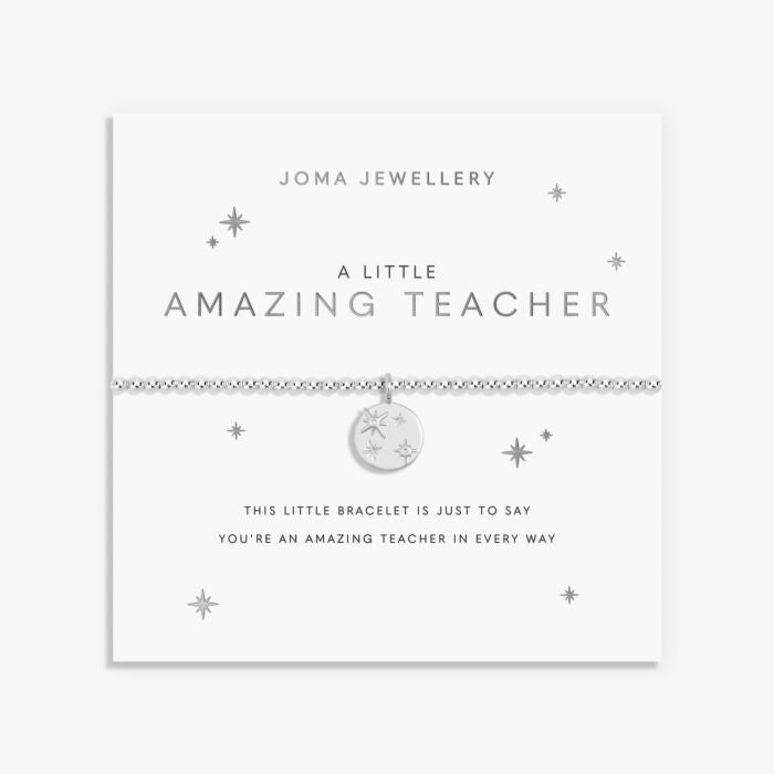 Joma Jewellery A Little Amazing Teacher Silver Plated Bracelet