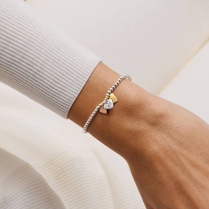 Joma Jewellery A Little Charmed Moments Happy 60th Birthday Silver, Gold & Rose Gold Plated Bracelet