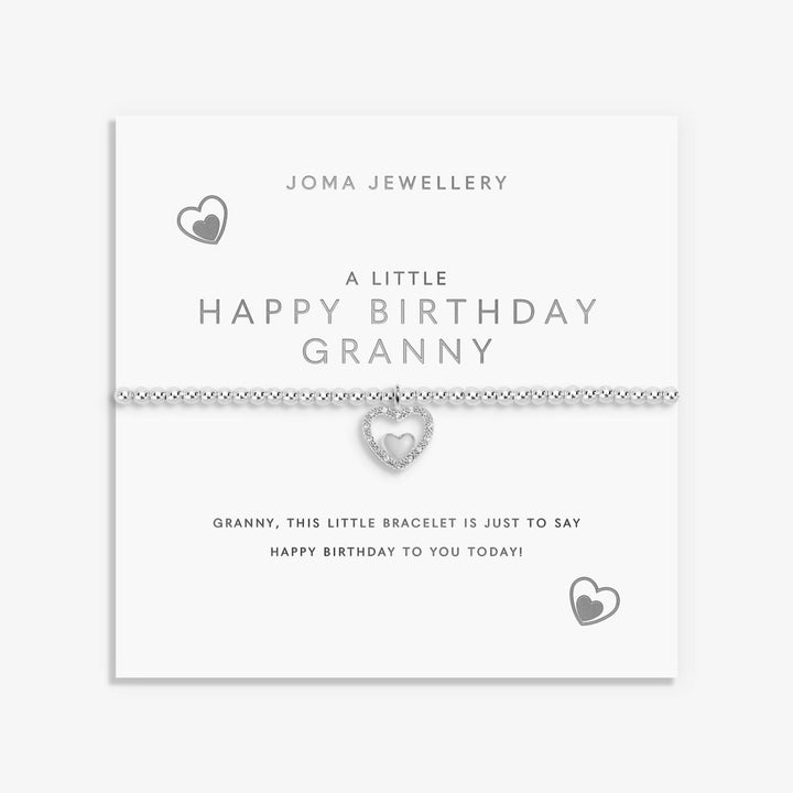 Joma Jewellery A Little Happy Birthday Granny Silver Plated Bracelet