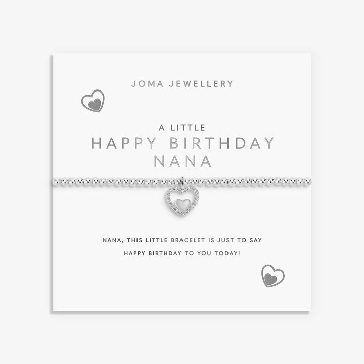 Joma Jewellery A Little Happy Birthday Nana Silver Plated Bracelet