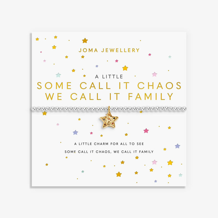 Joma Jewellery A Little Some Call It Chaos We Call It Family Silver & Gold Plated Bracelet