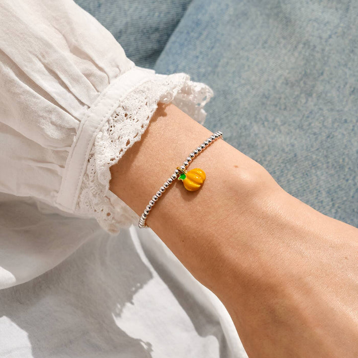 Joma Jewellery A Little Vibes Hello Pumpkin Silver & Gold Plated Bracelet