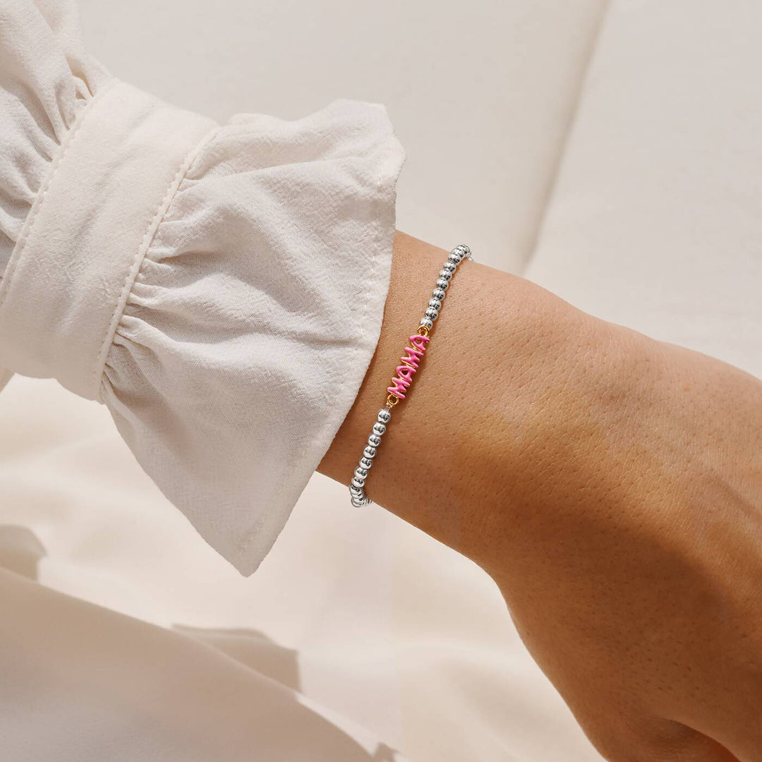 Joma Jewellery A Little Vibes Hey Mama Silver & Gold Plated Bracelet
