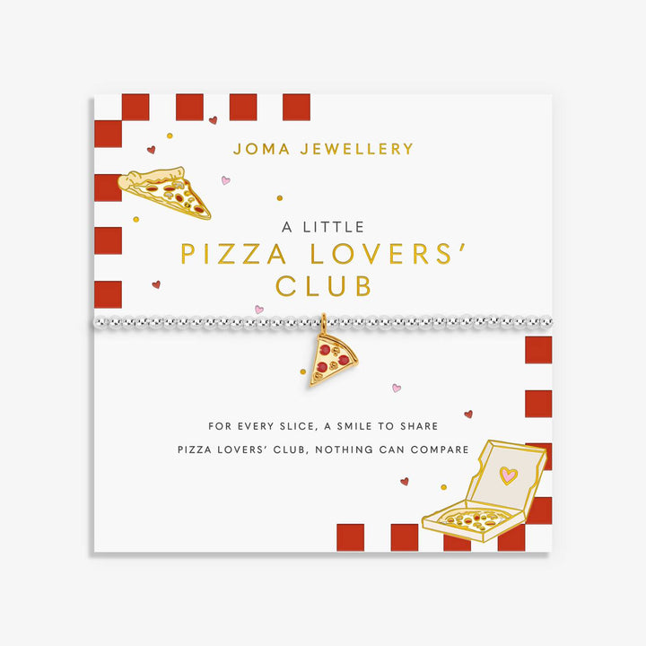 Joma Jewellery A Little Vibes Pizza Lovers' Club Silver & Gold Plated Bracelet