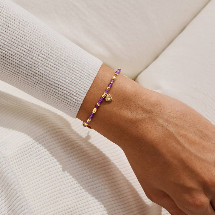 Joma Jewellery Affirmation Card Gratitude Gold Plated Bracelet