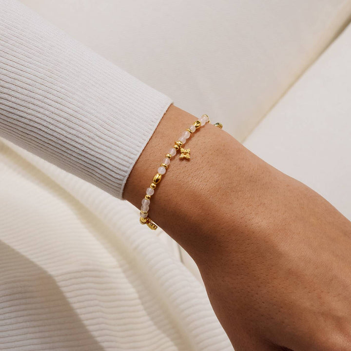 Joma Jewellery Affirmation Card Peace Gold Plated Bracelet
