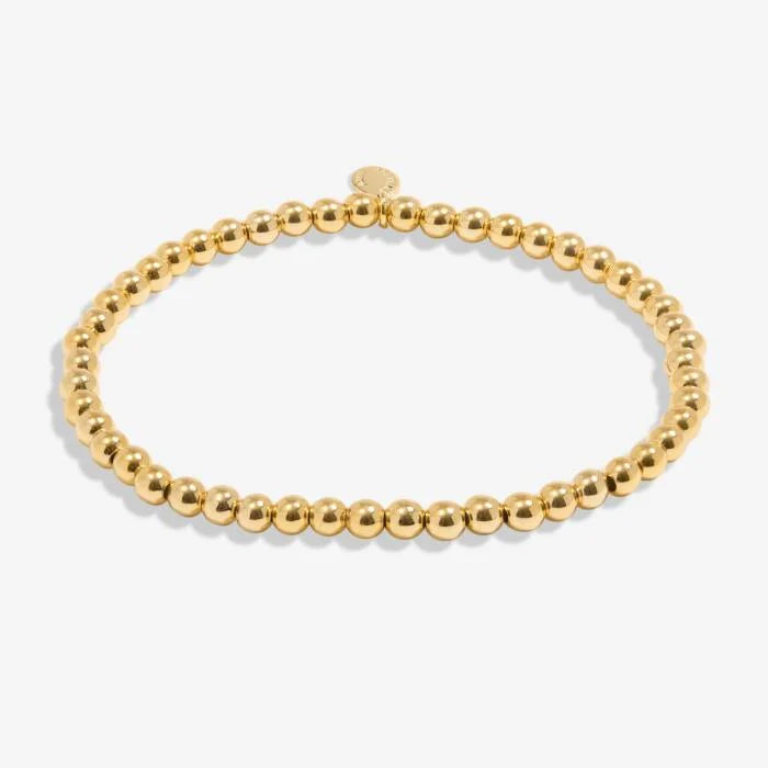 Joma Jewellery Bead Stacking Bracelet in Gold Plating 4MM