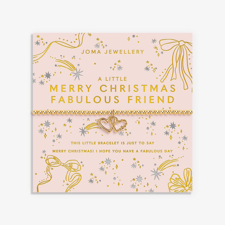 Joma Jewellery Christmas A Little Merry Christmas Fabulous Friend Gold Plated Bracelet