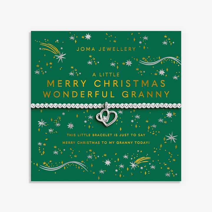 Joma Jewellery Christmas A Little Merry Christmas Wonderful Granny Silver Plated Bracelet