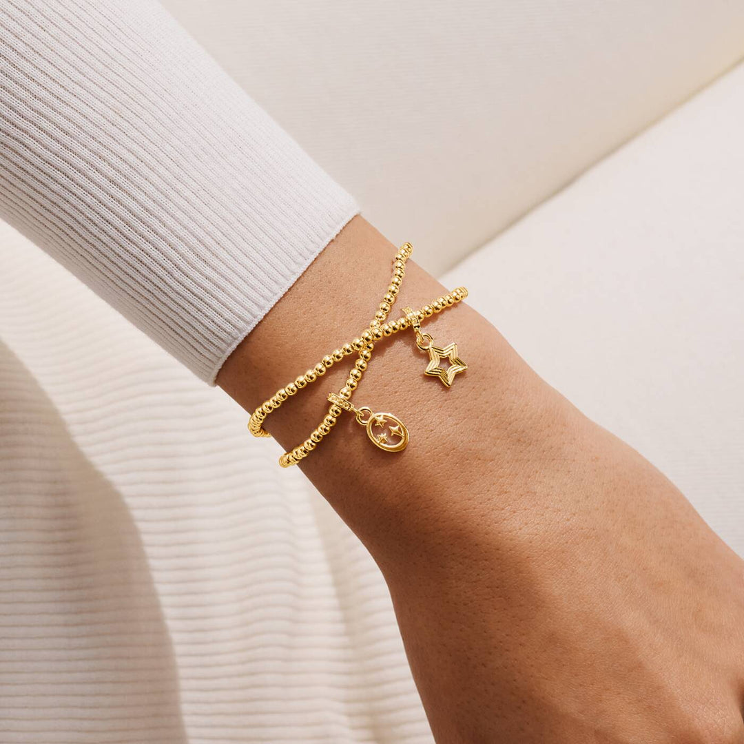 Joma Jewellery Christmas Infinity Bracelets Merry Christmas Gold Plated Linked Bracelets