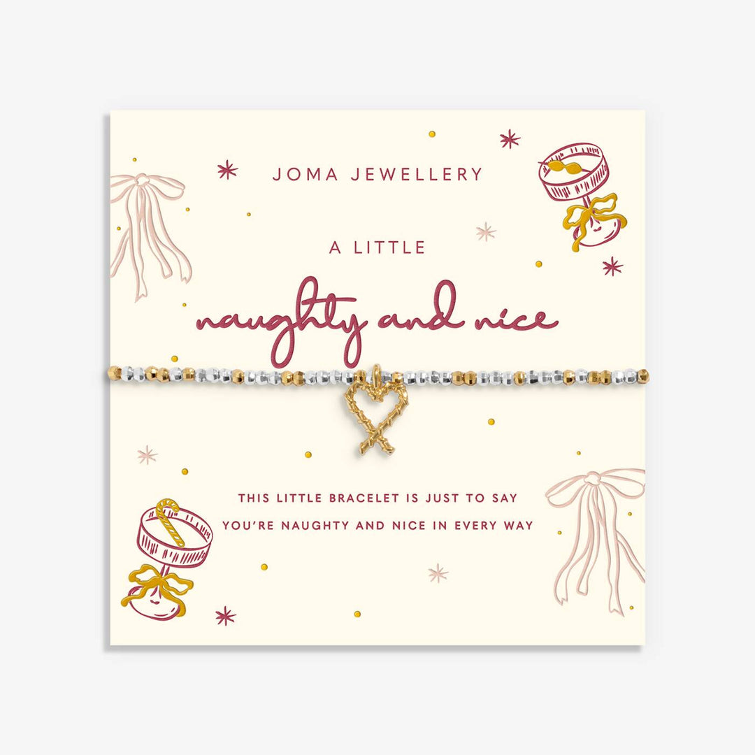 Joma Jewellery Christmas Little Stories Naughty And Nice Silver & Gold Plated Bracelet