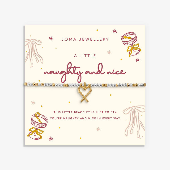 Joma Jewellery Christmas Little Stories Naughty And Nice Silver & Gold Plated Bracelet