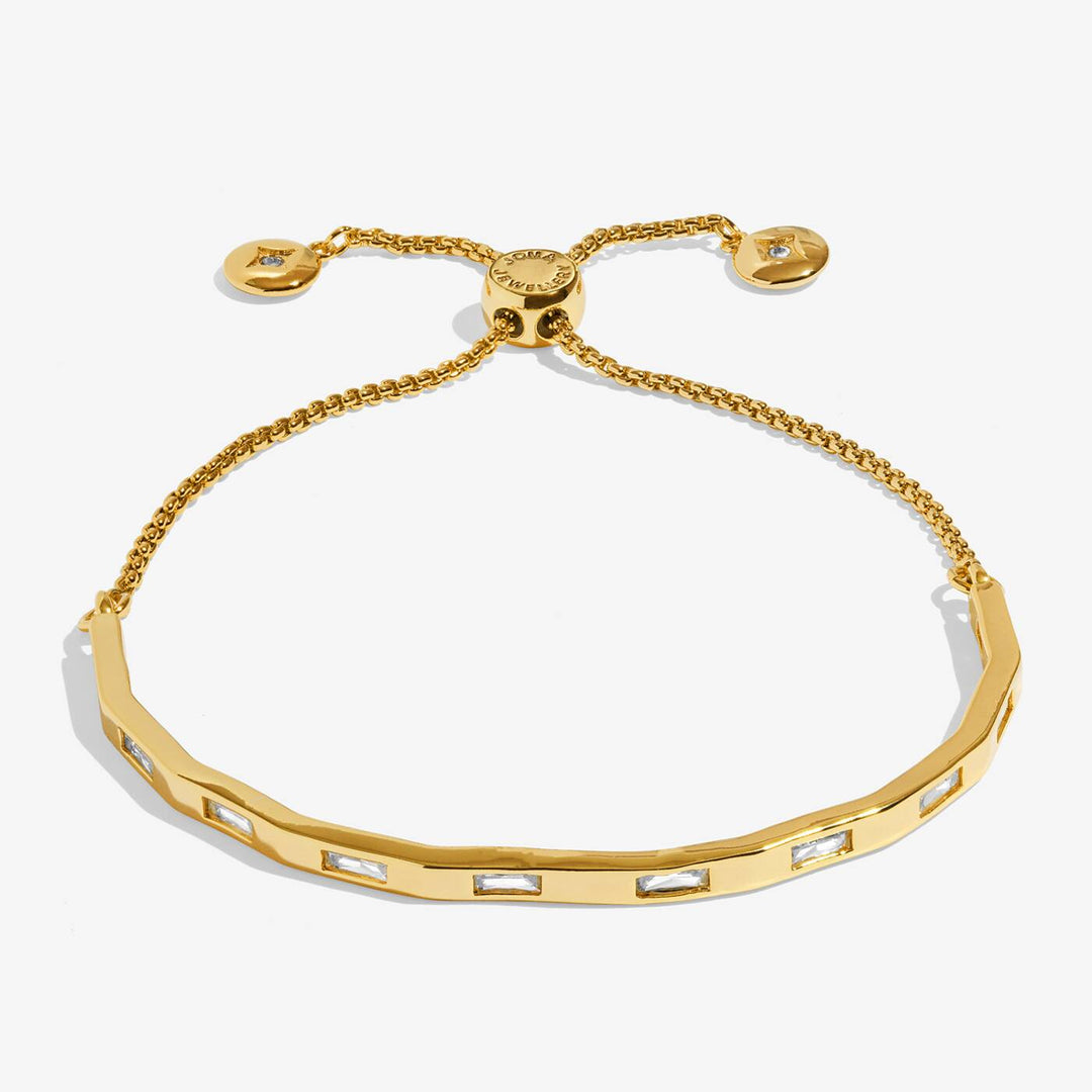 Joma Jewellery Classic Collection Baguette CZ Gold Plated Bangle