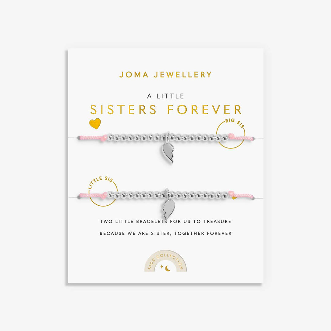 Joma Jewellery Duo A Little Sisters Forever Silver Plated Two Bracelets