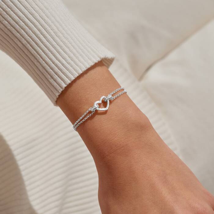 Joma Jewellery Evermore Heart Silver Plated Bracelet