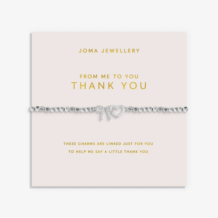 Joma Jewellery Forever Yours From Me To You Thank You Silver Plated Bracelet