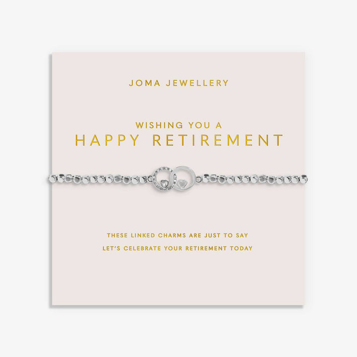 Joma Jewellery Forever Yours Wishing You A Happy Retirement Silver Plated Bracelet