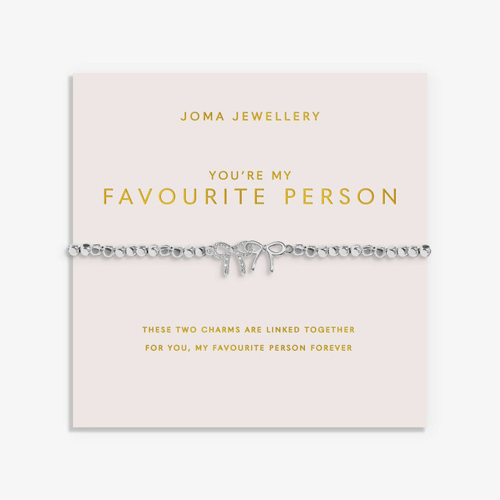 Joma Jewellery Forever Yours You're My Favourite Person Silver Plated Bracelet