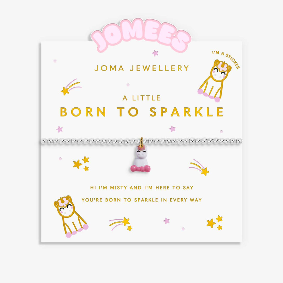 Joma Jewellery Kids' A Little Jomees Born To Sparkle Silver & Gold Plated Bracelet