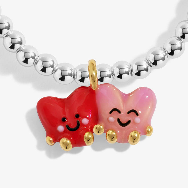 Joma Jewellery Kids' A Little Jomees Love You With My Whole Heart Silver & Gold Plated Bracelet