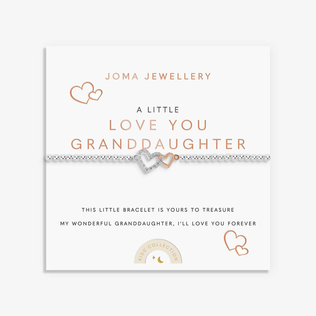 Joma Jewellery Kids' A Little Love You Granddaughter Silver & Rose Gold Plated Bracelet