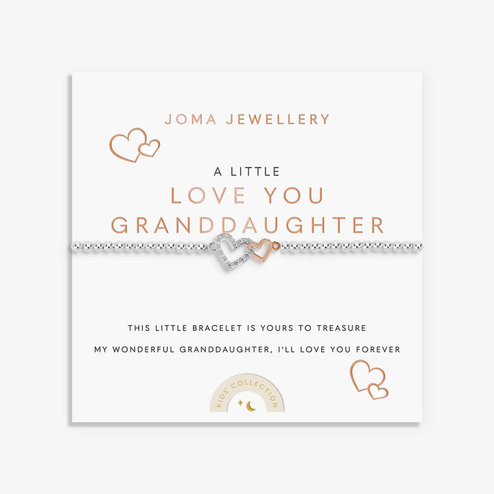 Joma Jewellery Kids' A Little Love You Granddaughter Silver & Rose Gold Plated Bracelet