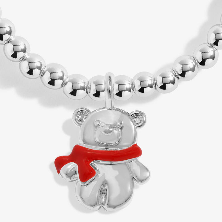 Joma Jewellery Kids' Christmas A Little Christmas Cuddles Silver Plated Bracelet