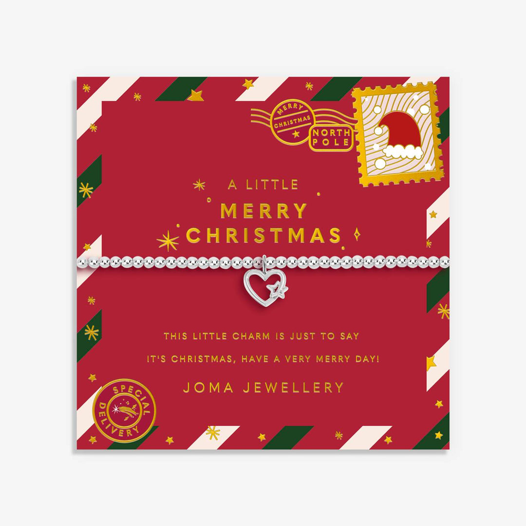 Joma Jewellery Kids' Christmas A Little Merry Christmas Silver Plated Bracelet