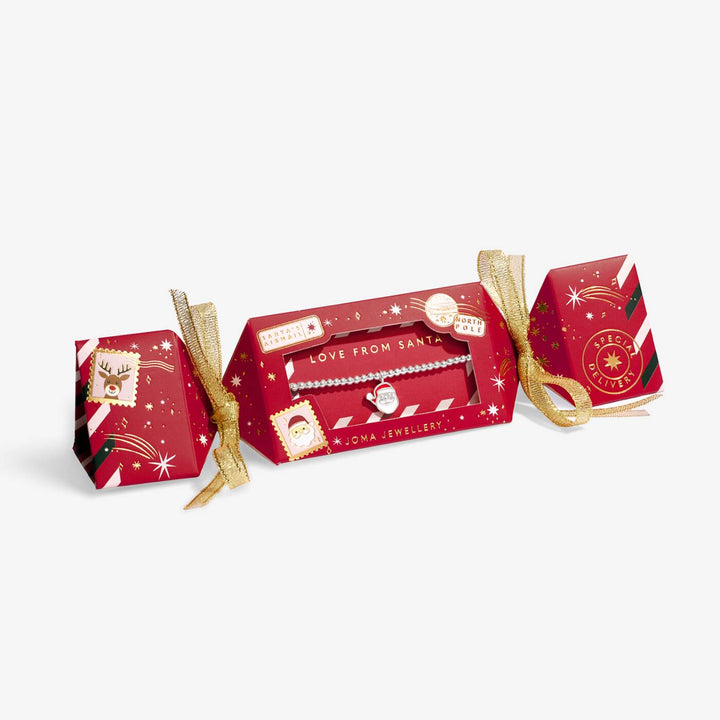 Joma Jewellery Kids' Christmas Cracker Love From Santa Silver Plated Bracelet