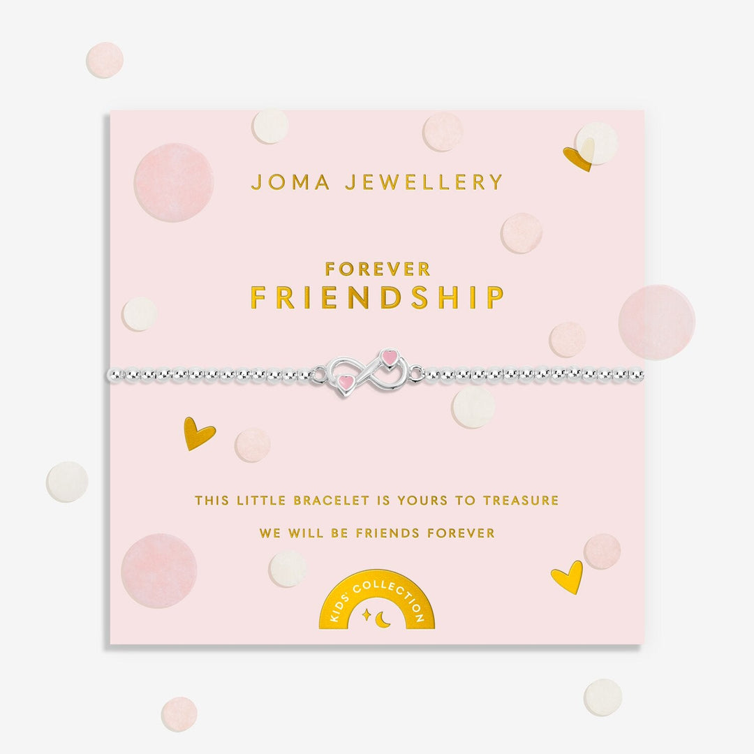 Joma Jewellery Kids' Confetti A Little Forever Friendship Silver Plated Bracelet