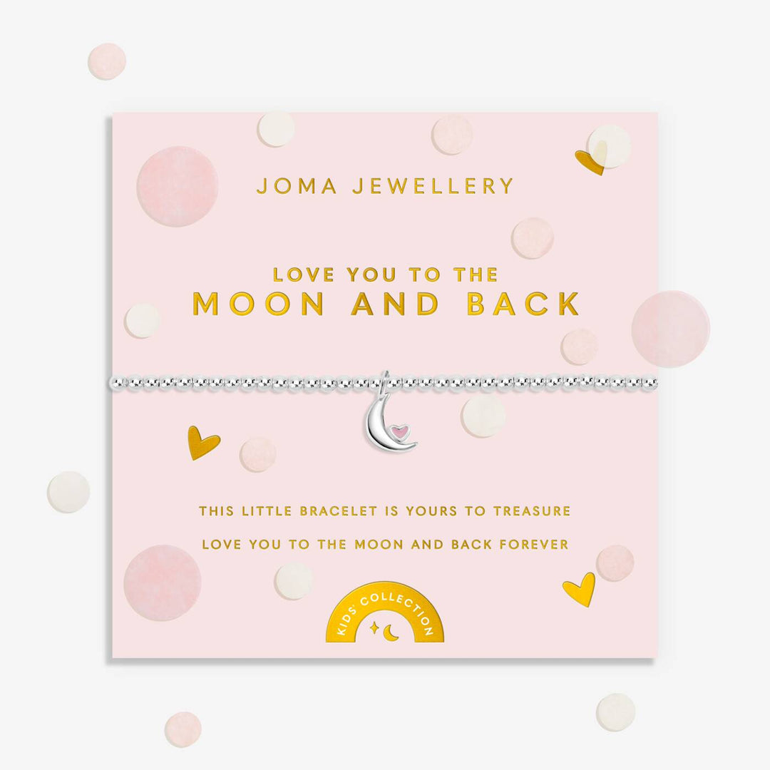 Joma Jewellery Kids' Confetti A Little Love You To The Moon And Back Silver Plated Bracelet